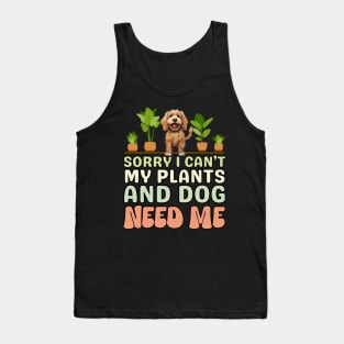 Cockapoo And Plants Tank Top